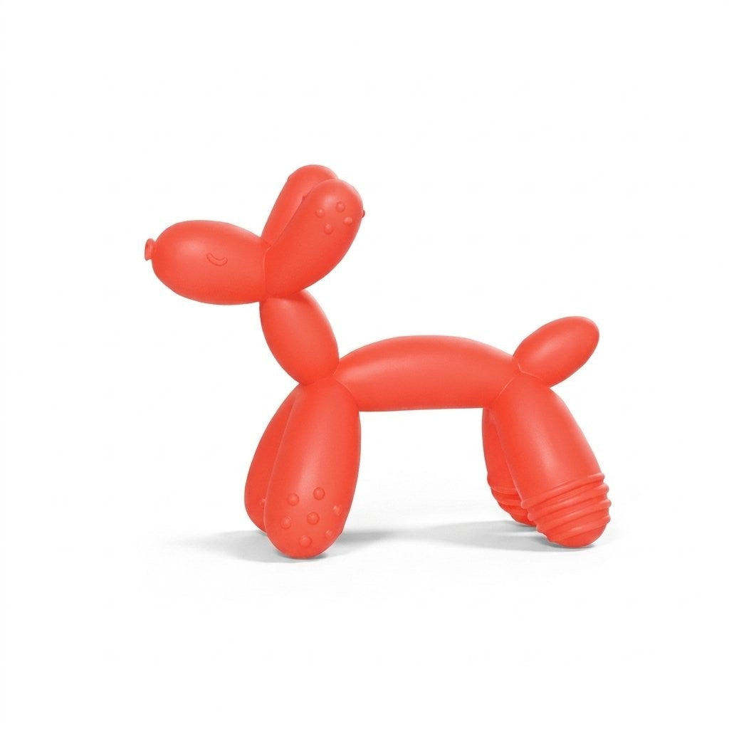 Anneau de dentition chien ballon en silicone corail
