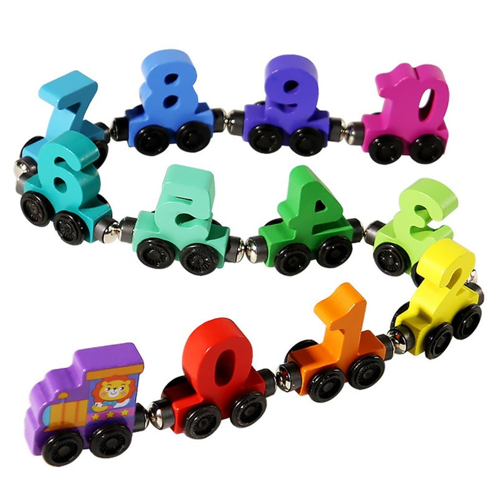 Train magnétique chiffres, wagons de 0 à 10 accrochés