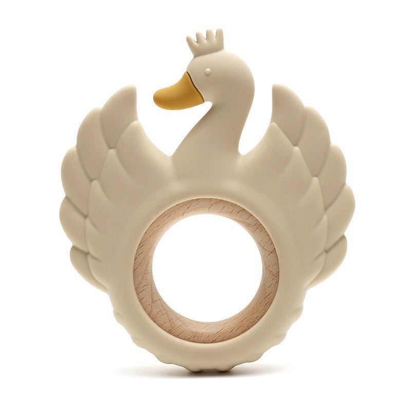 Anneau de dentition cygne beige
