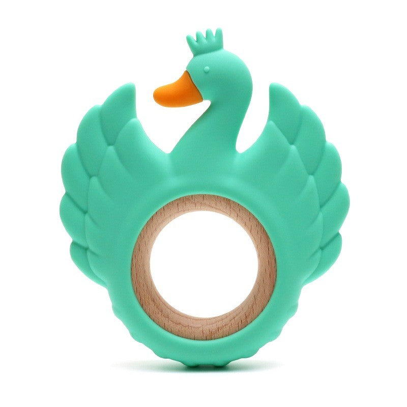 Anneau de dentition cygne vert d'eau