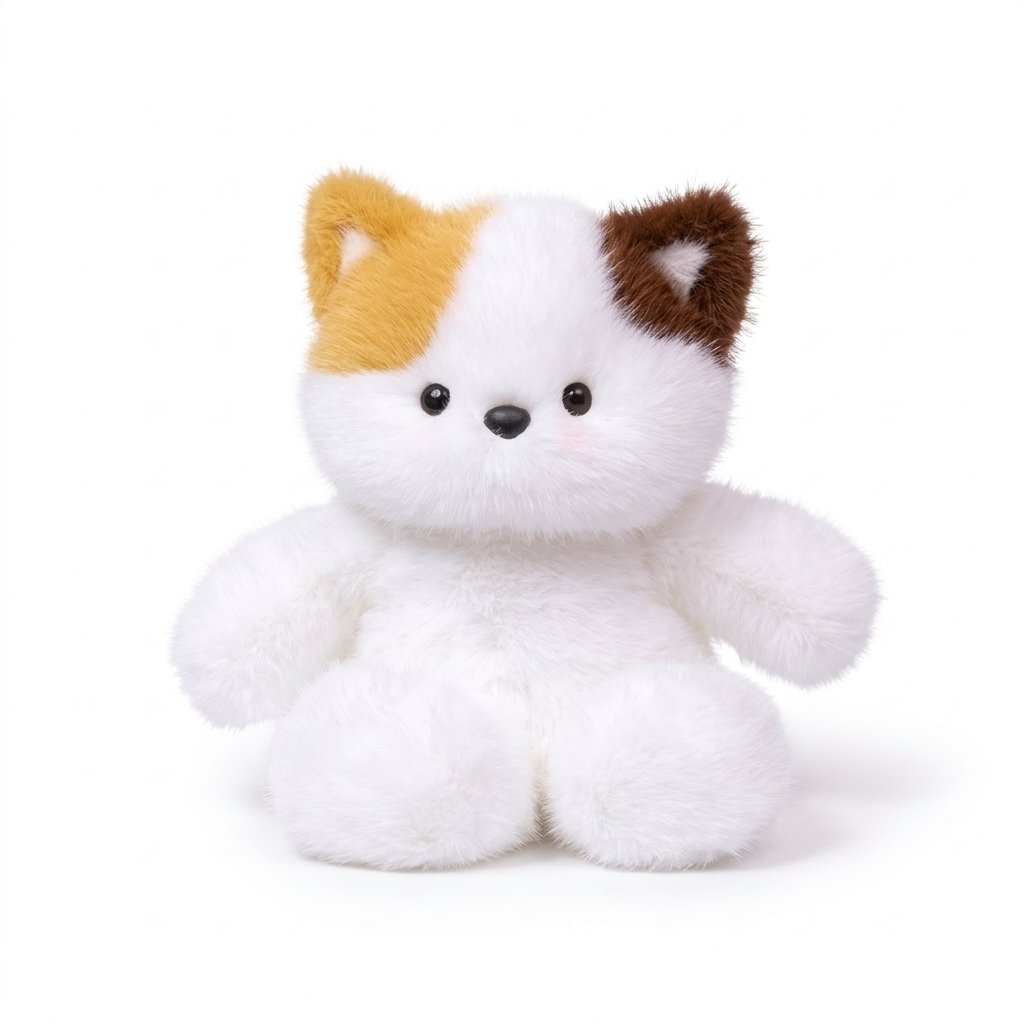 Peluche toute douce chat tacheté