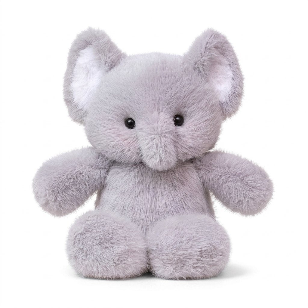Peluche toute douce éléphant gris