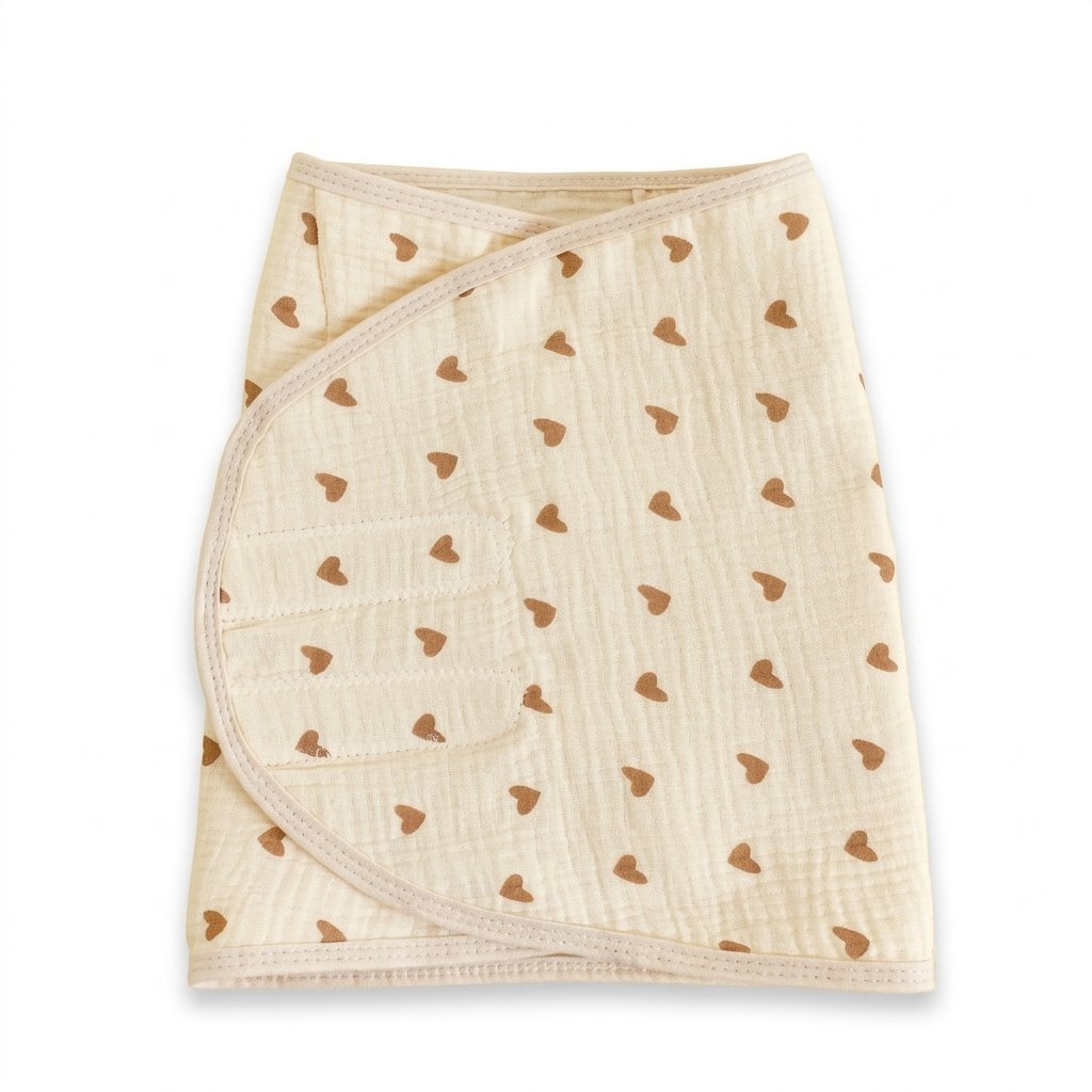 Bandeau d'emmaillotage imprimé cœurs