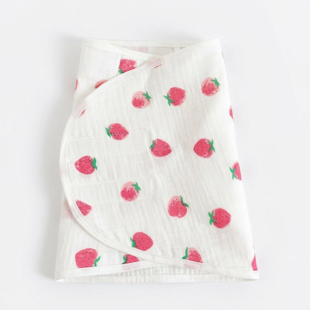 Bandeau d'emmaillotage imprimé fraises