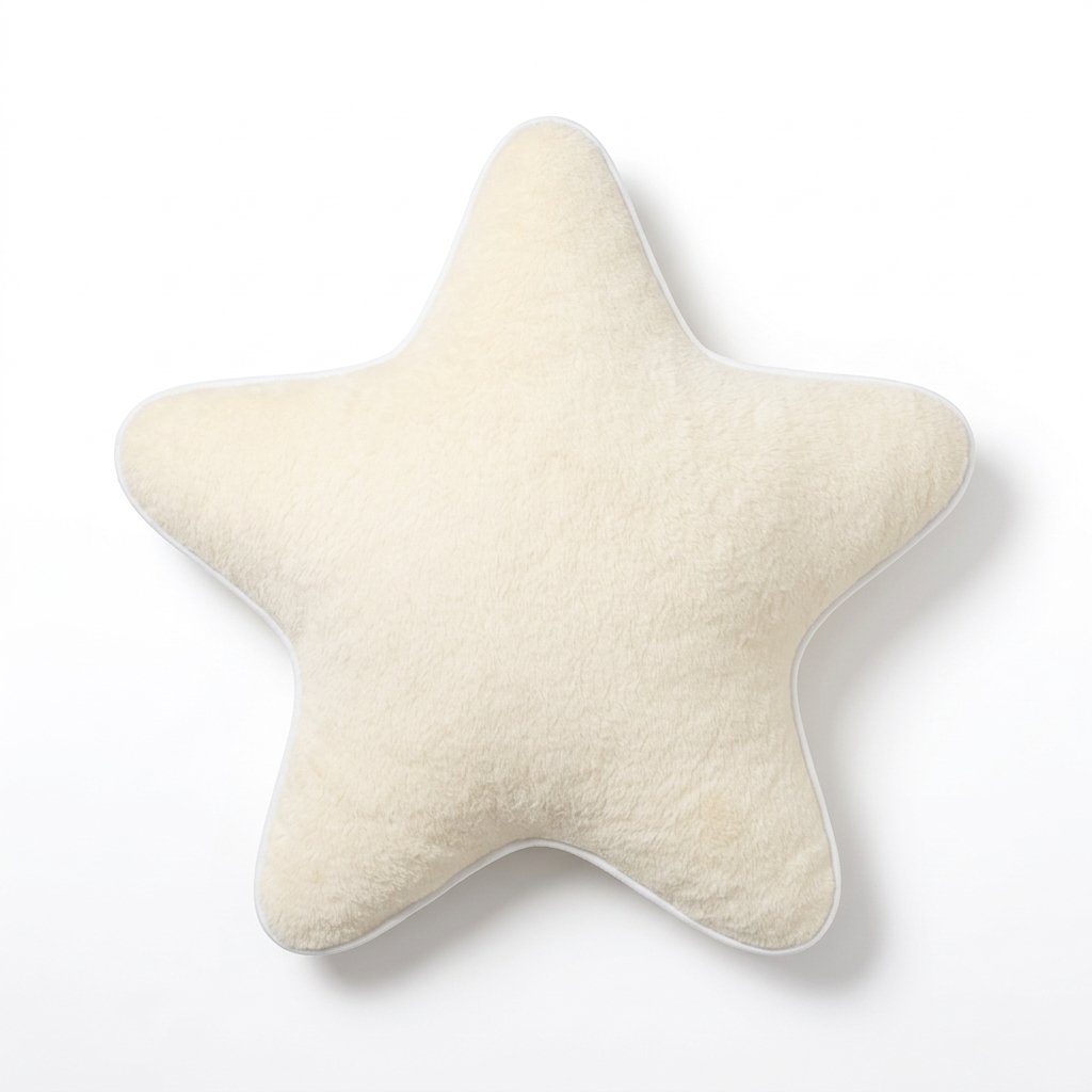 Peluche coussin étoile écru