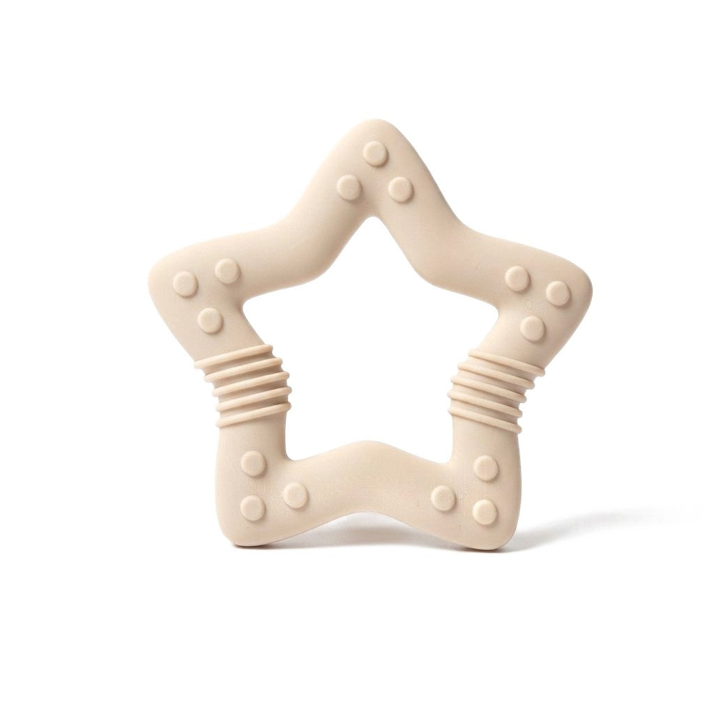 Anneau de dentition étoile beige
