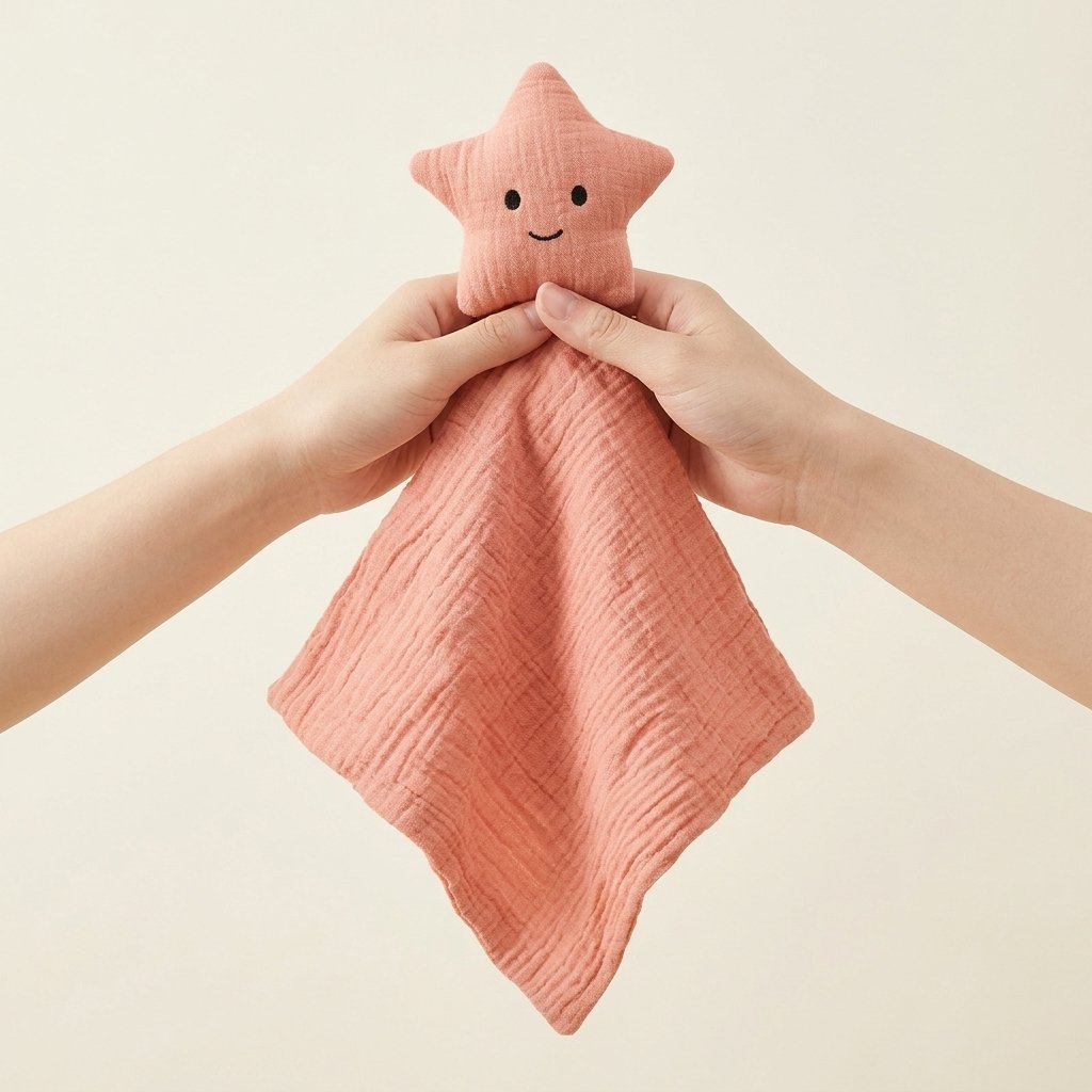 Doudou étoile ASTRÉE tenu dans les mains