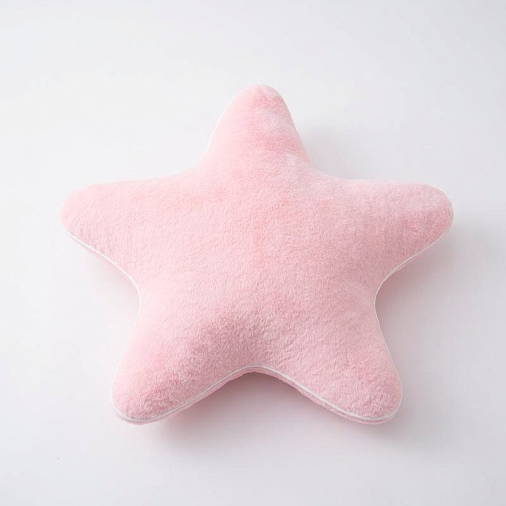 Peluche coussin étoile rose