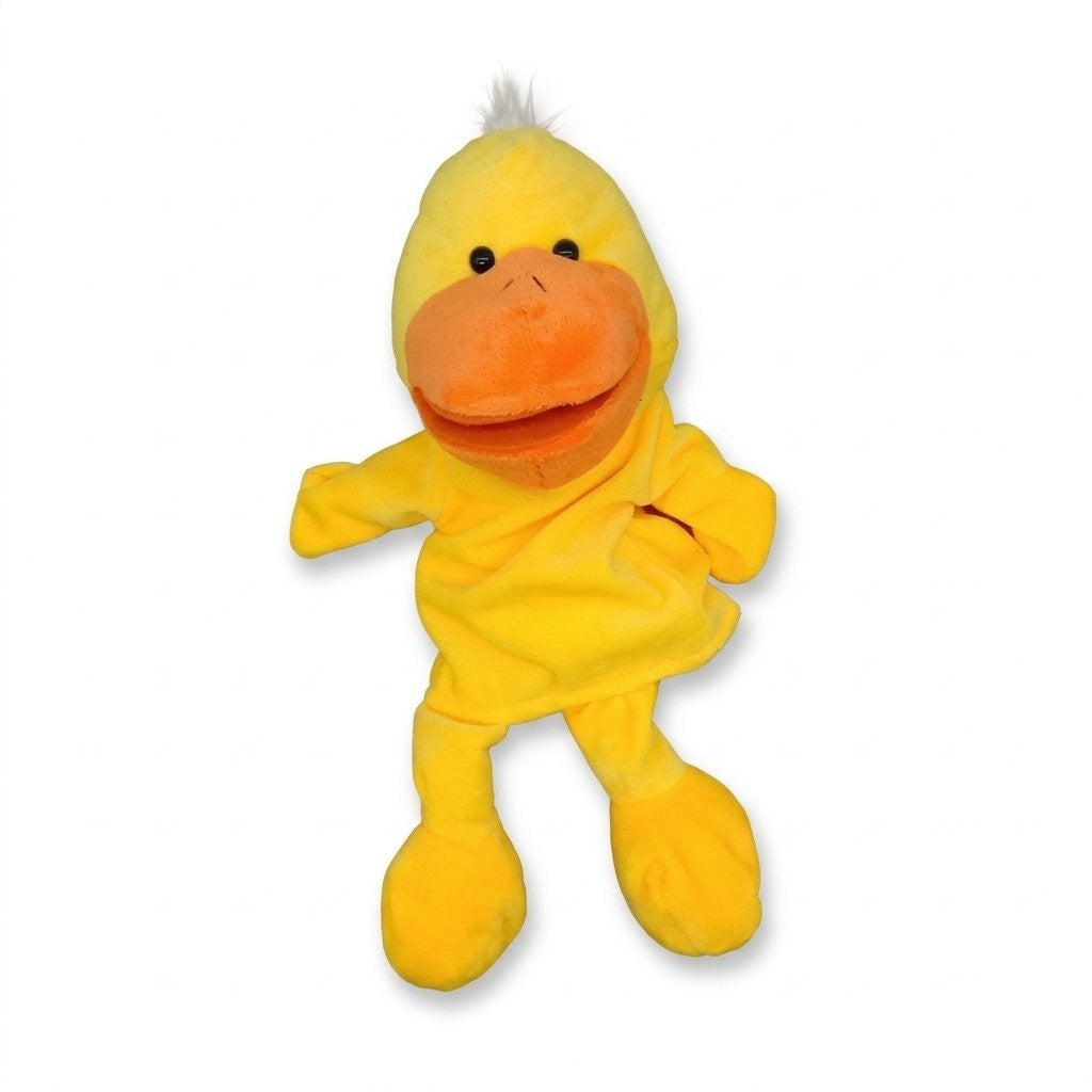 Marionnette à main canard en peluche
