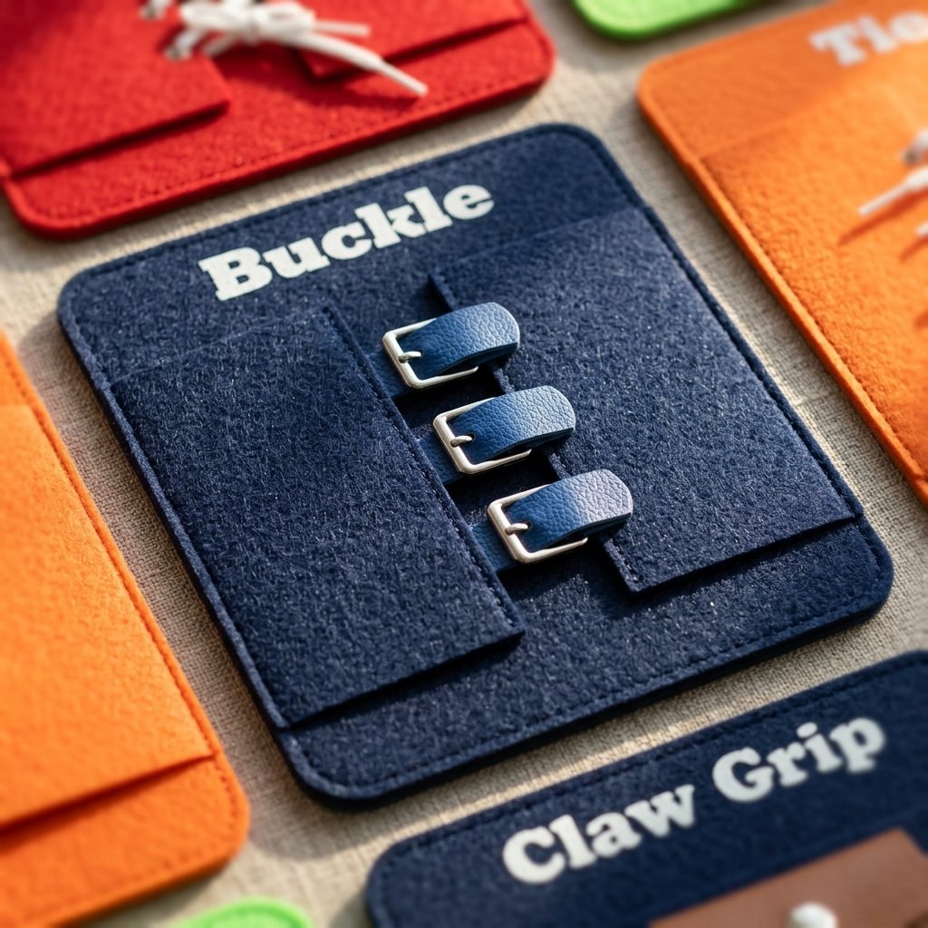 Planche à trois boucles en feutrine