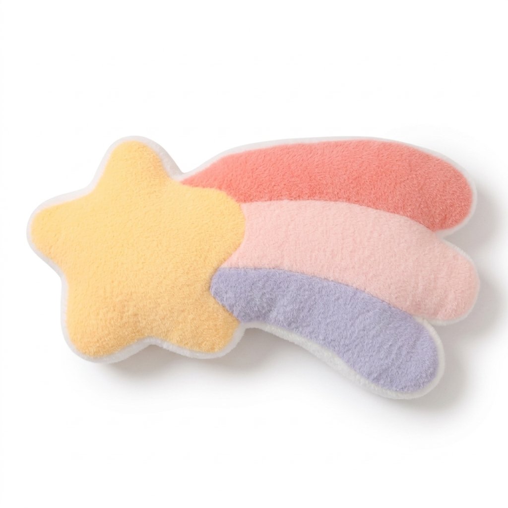 Peluche coussin étoile filante traîne corail OPALE