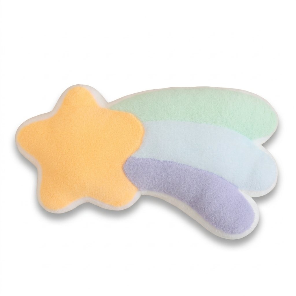 Peluche coussin étoile filante traîne menthe