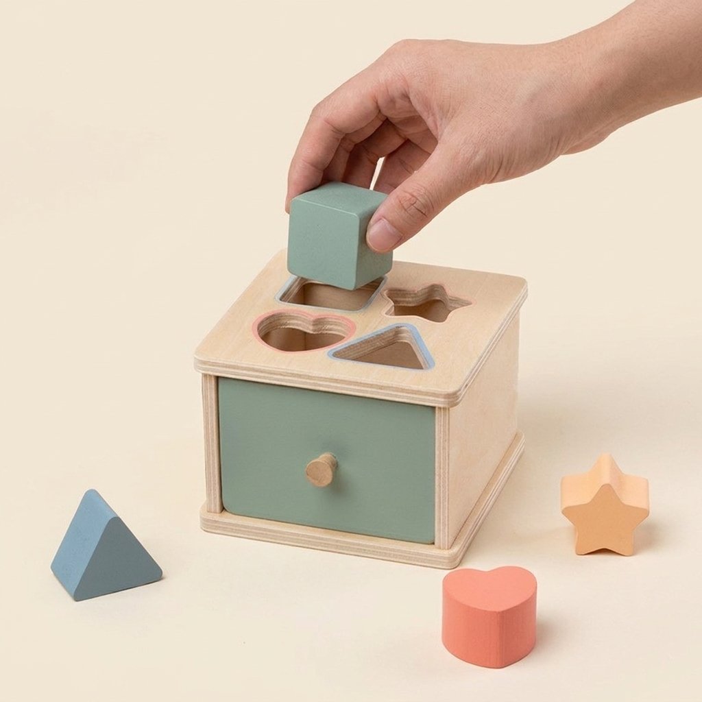 Main tenant le cube au-dessus du trou carré