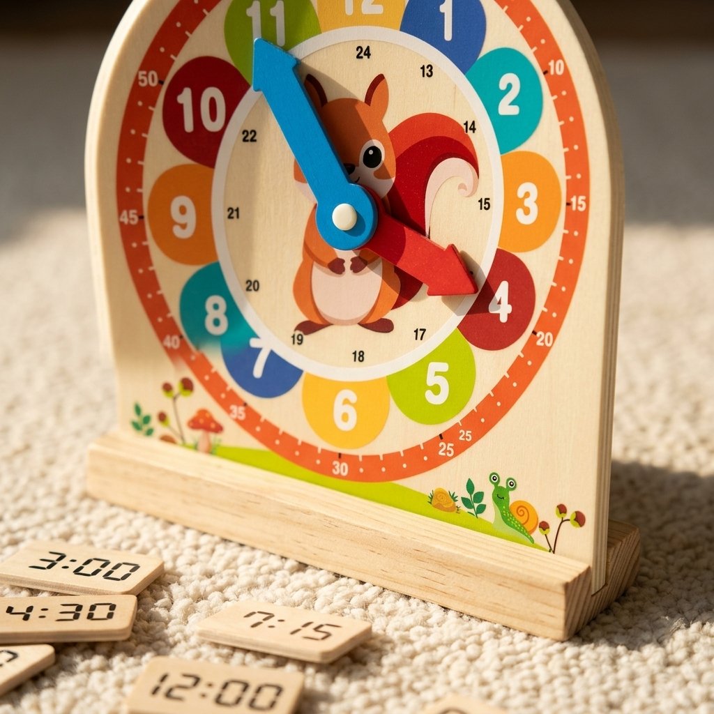 Détail du horloge d'apprentissage