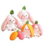 Doudou peluche lapin fraise - TESS - Vignette | Mon ami doudou