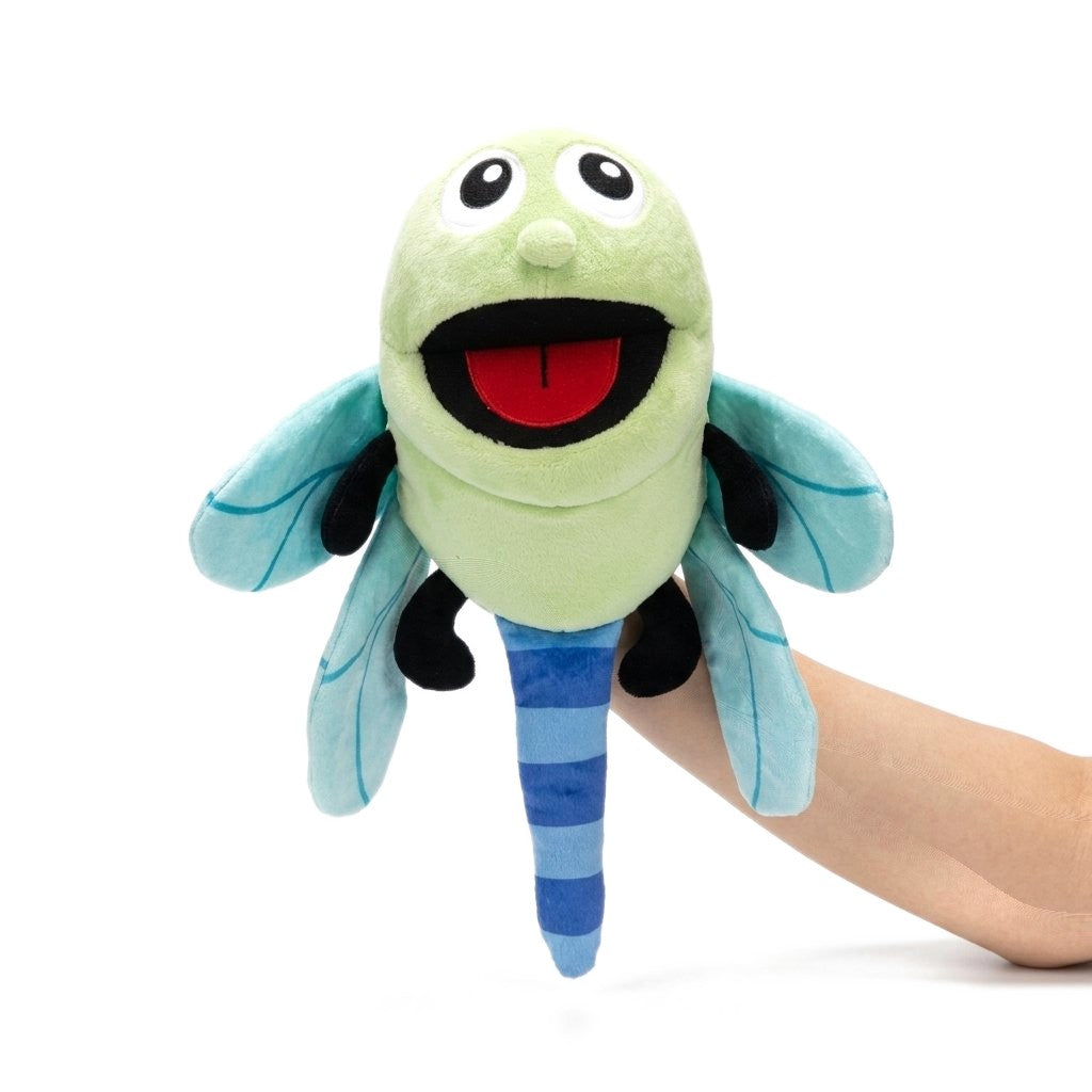 Marionnette à main libellule en peluche