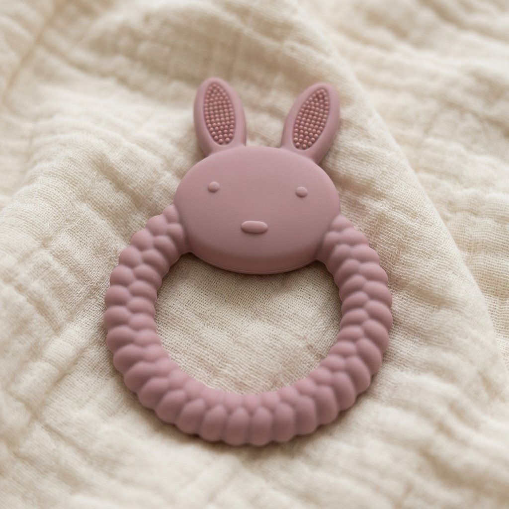 Détail des oreilles à picots du lapin de dentition Image