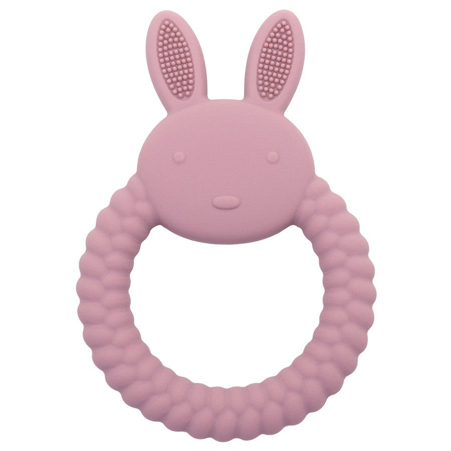 Anneau de dentition lapin rose poudré