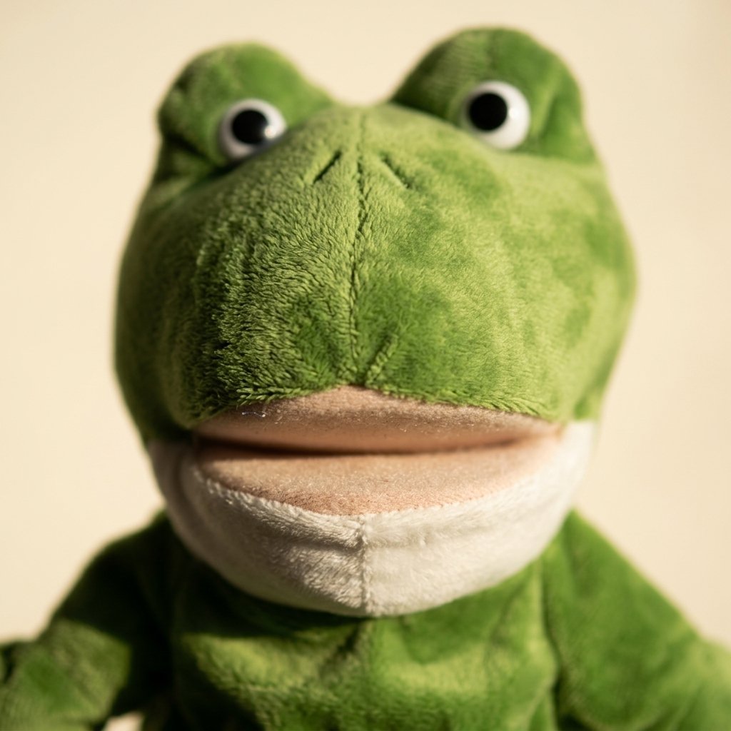 Tête de la marionnette grenouille Image