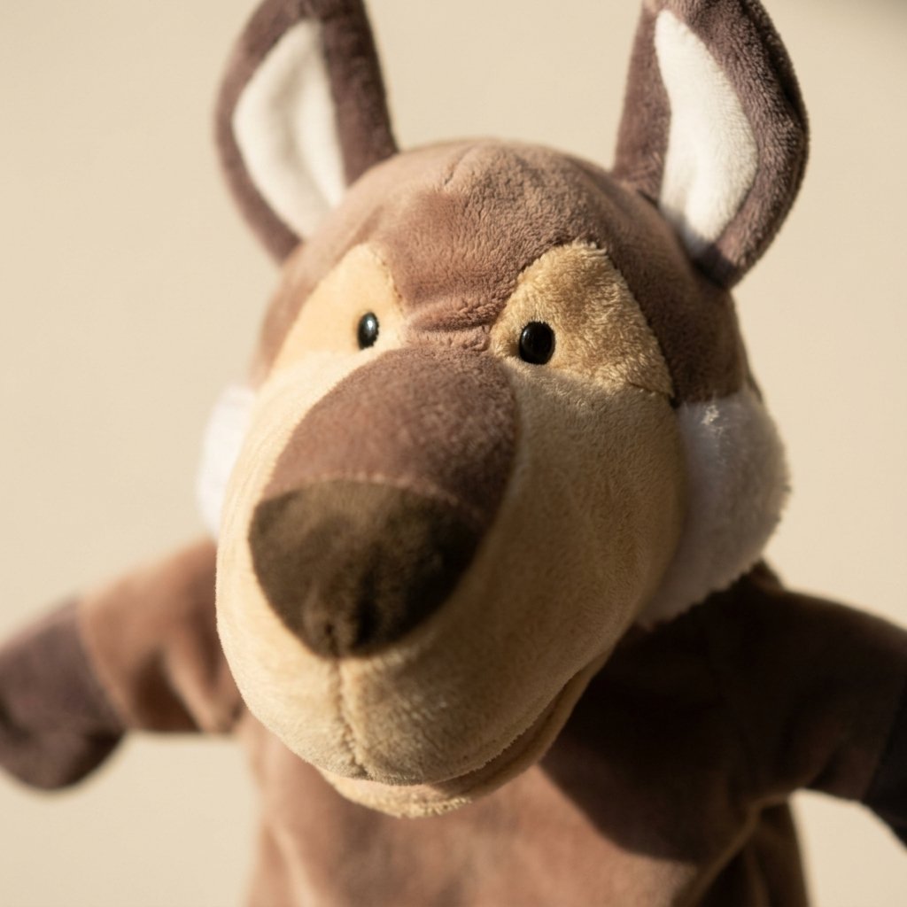 Tête de la marionnette loup