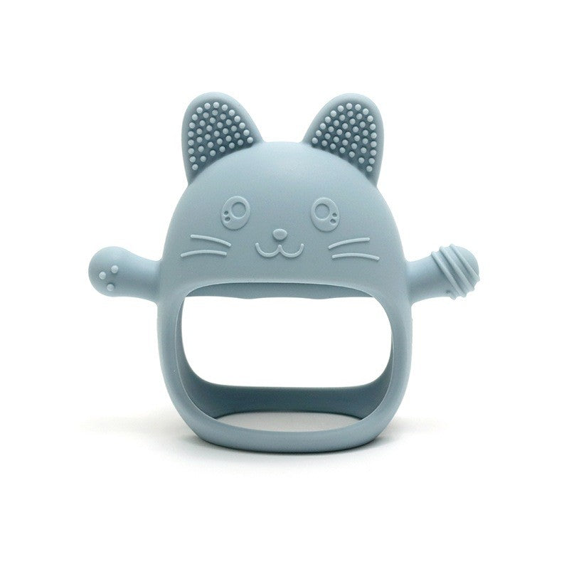 Anneau de dentition chat à enfiler bleu