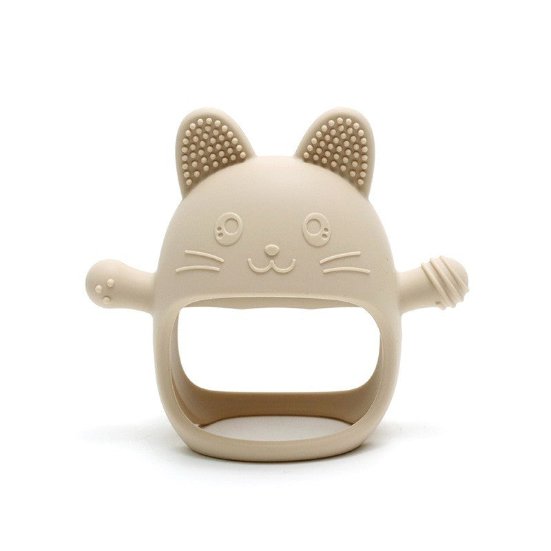 Anneau de dentition chat à enfiler crème