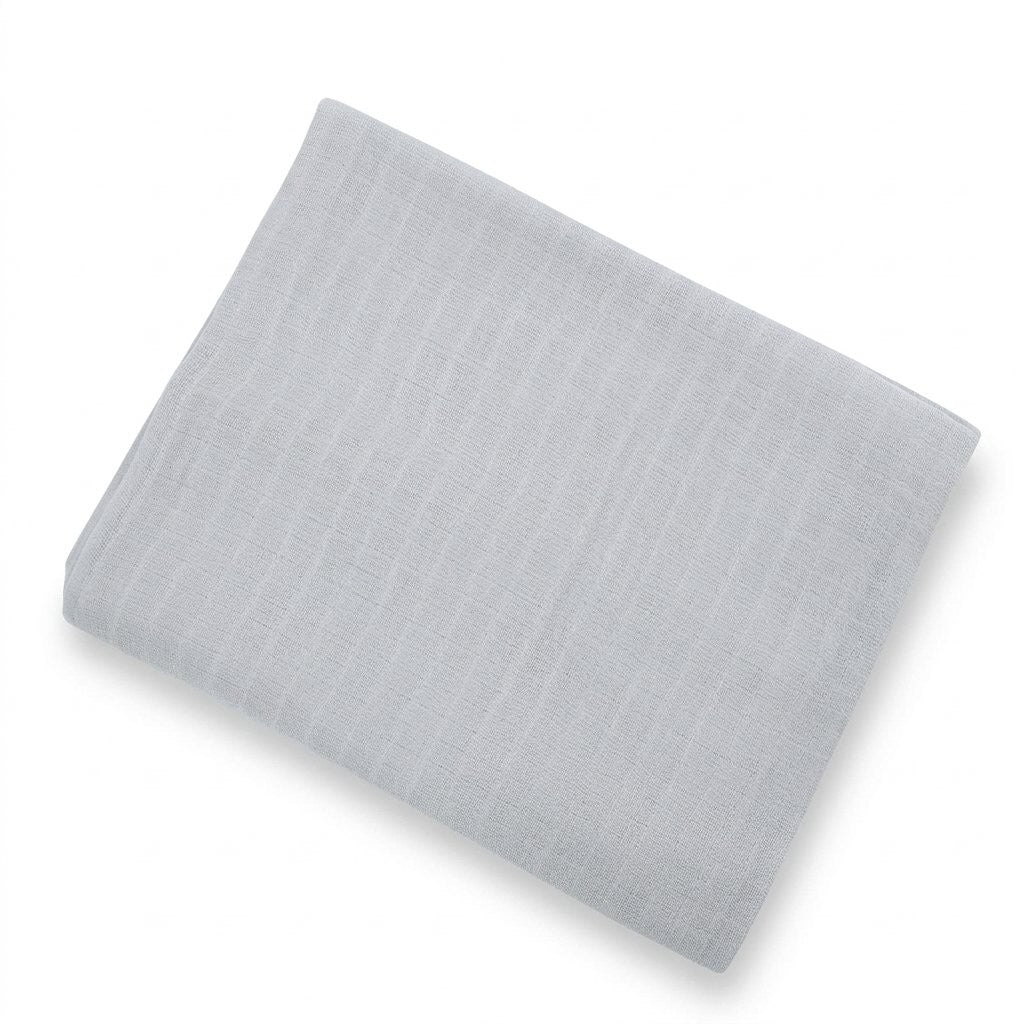 Lange en mousseline de coton uni gris perle