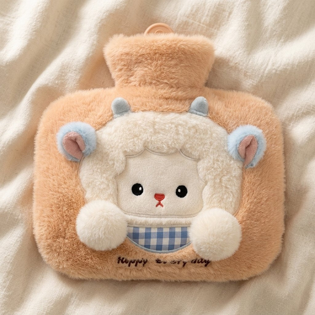 Détail du petit mouton bouclé et de son bavoir à carreaux Image