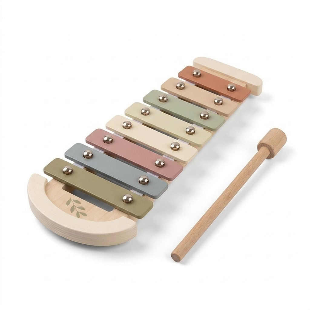 Petit xylophone à huit lames de couleurs douces Image