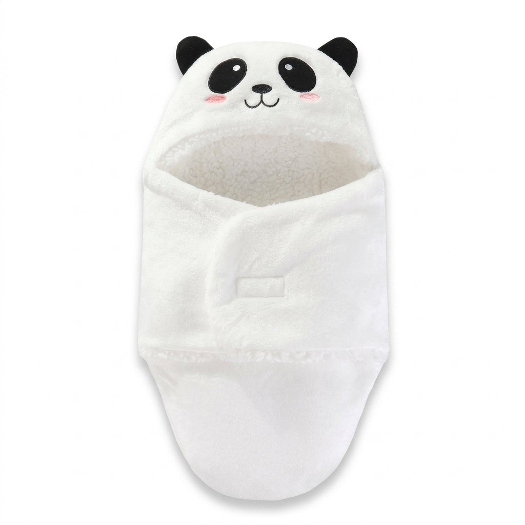 Nid d'ange bébé blanc à capuche panda