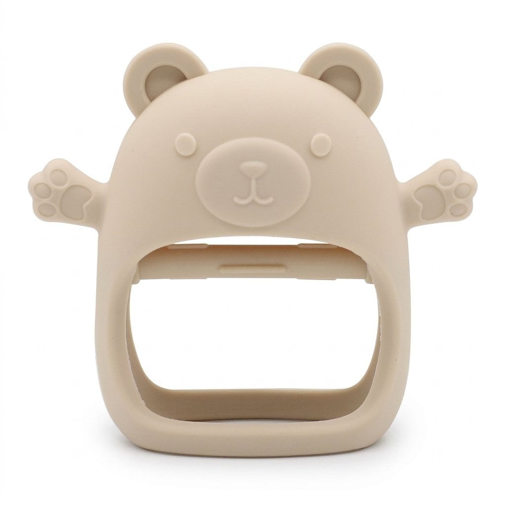 Anneau de dentition ourson à enfiler beige