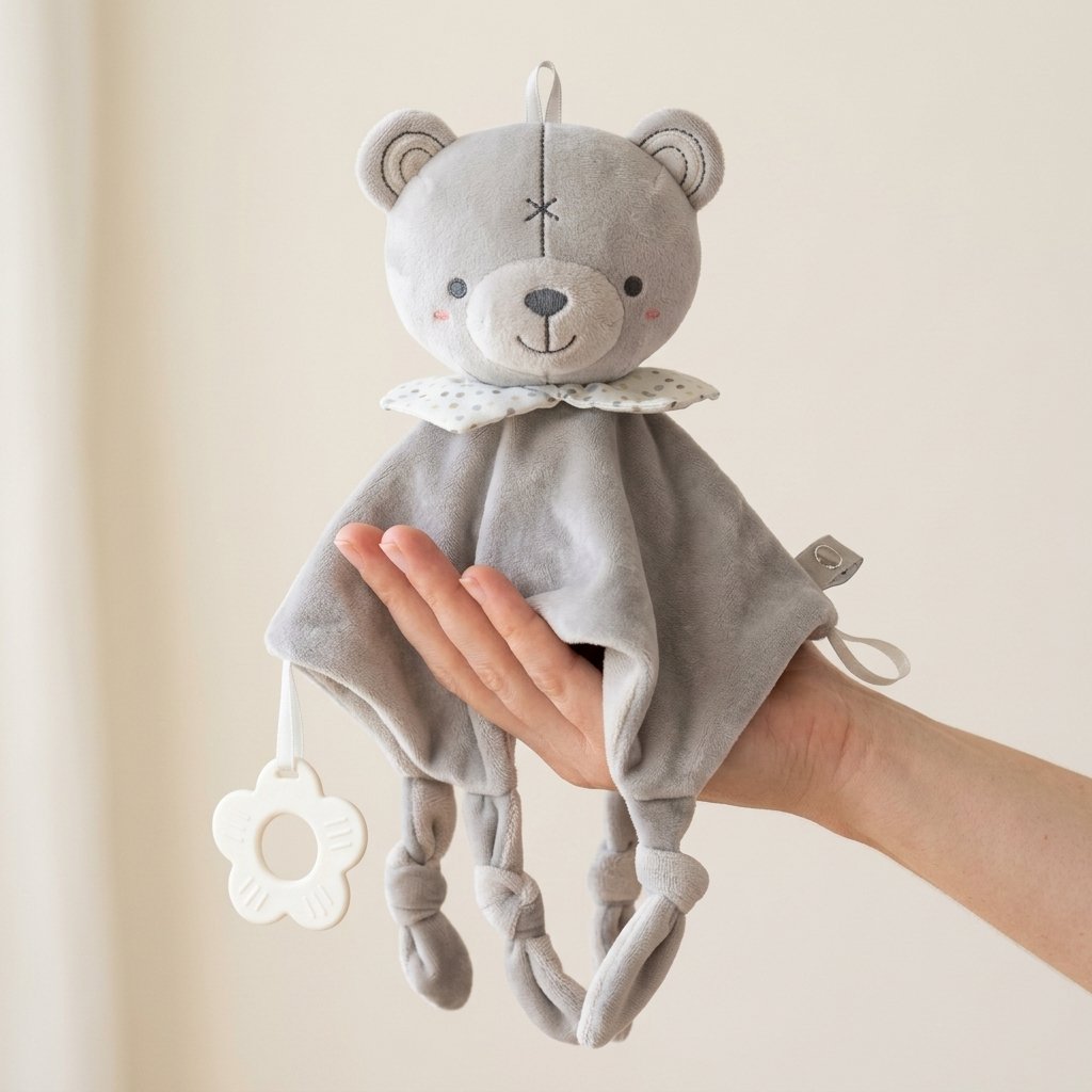 Doudou ourson URSULE tenu dans la main
