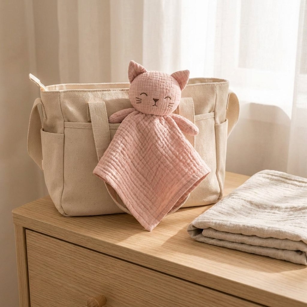Doudou cochon dans un sac à langer Image