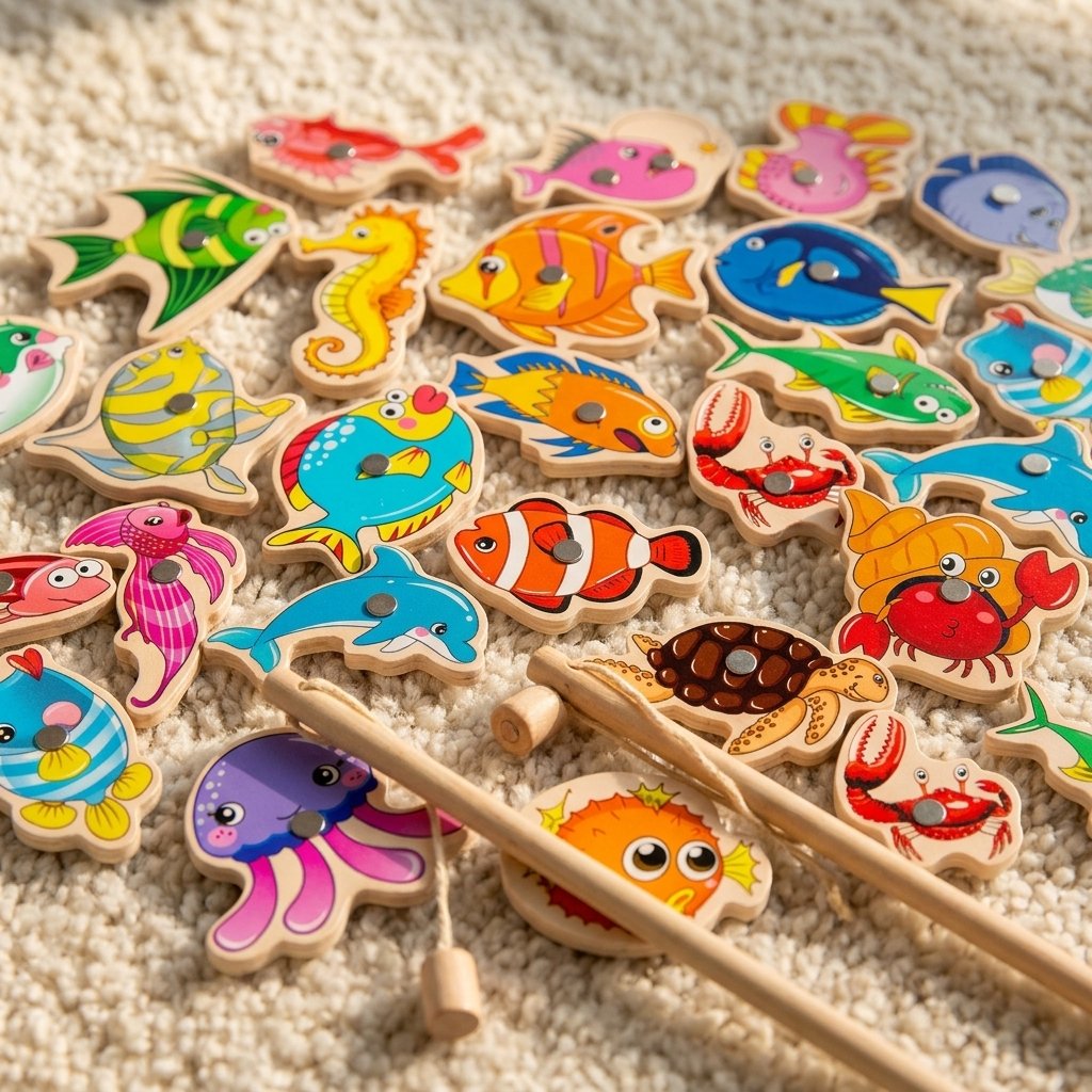 Détail du jeu de pêche magnétique