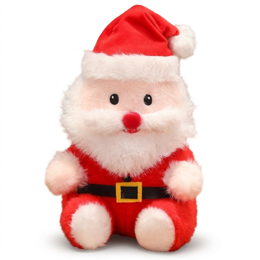 Peluche Père Noël NICOLAS assis, vue de face