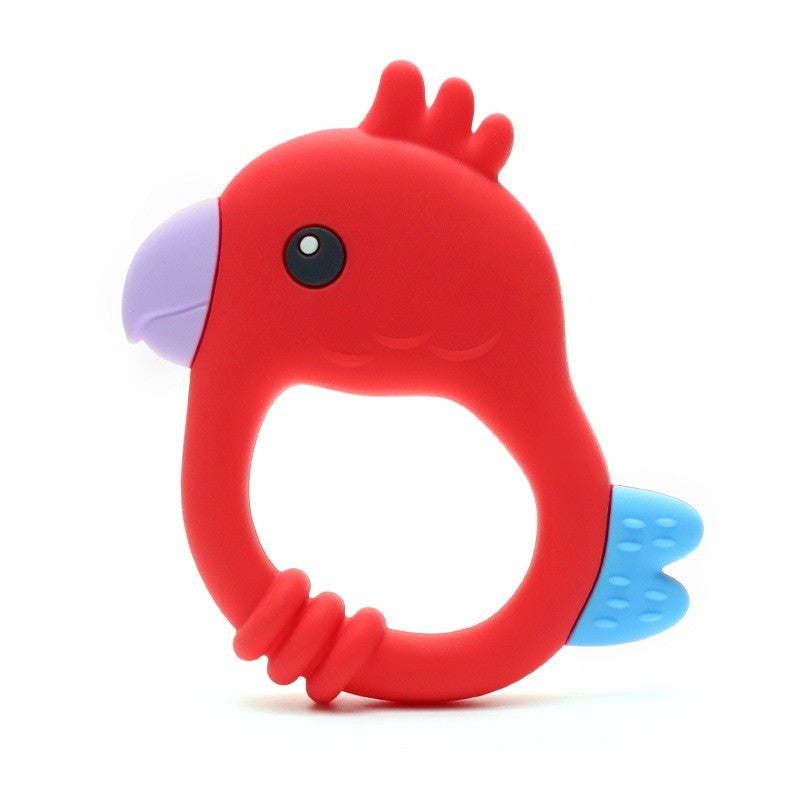 Anneau de dentition perroquet rouge