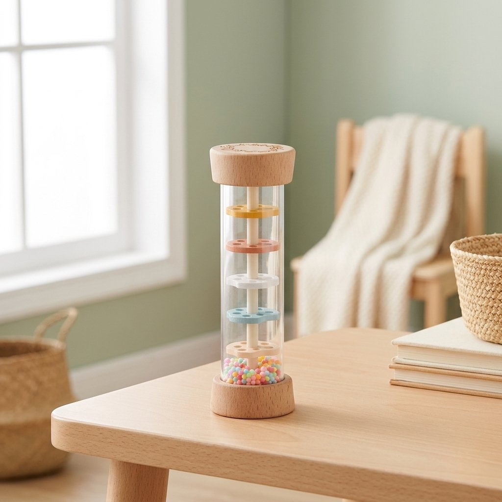 Bâton de pluie sur une petite table d'enfant