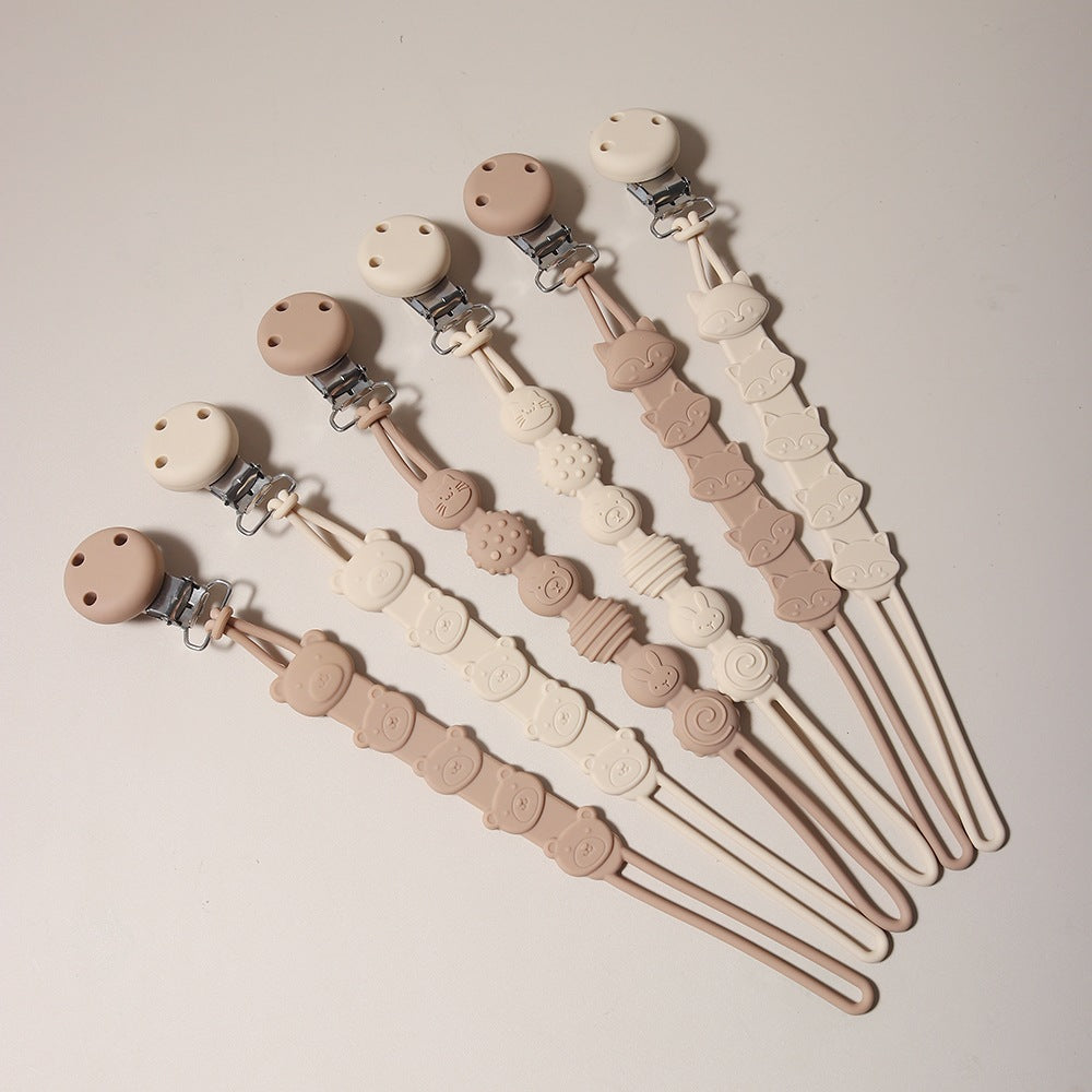 Attaches tétine en silicone de plusieurs coloris