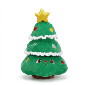 Peluche sapin de Noël souriant PIGNON, vue de face