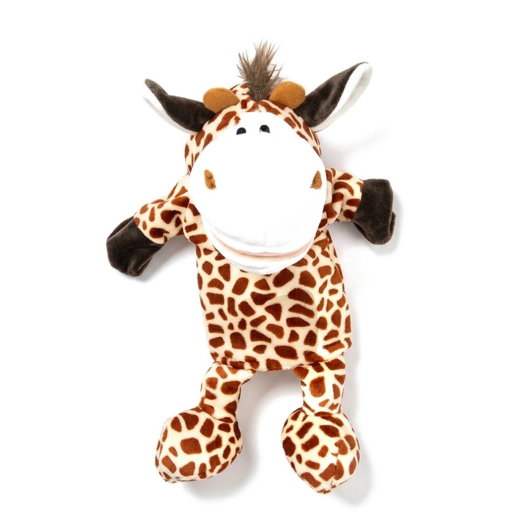 Marionnette à main girafe en peluche