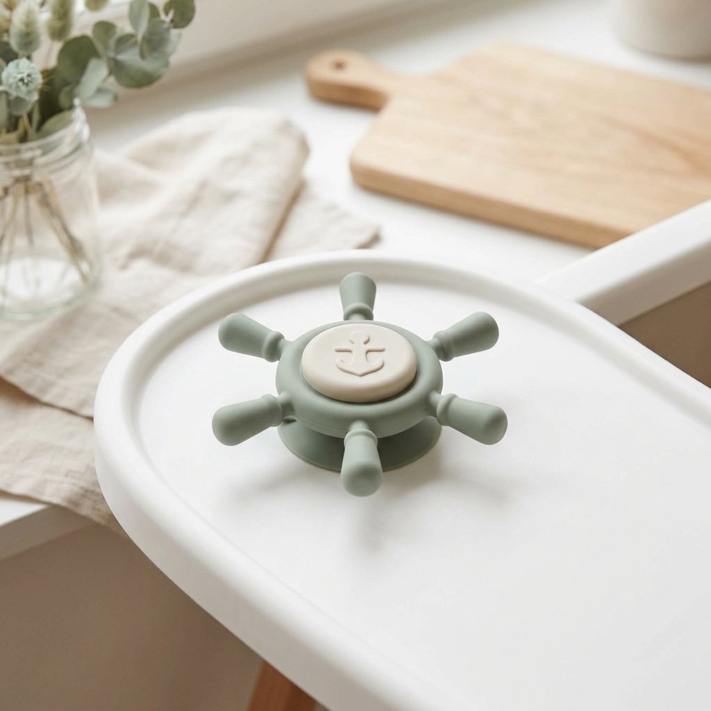 Spinner gouvernail fixé sur une chaise haute