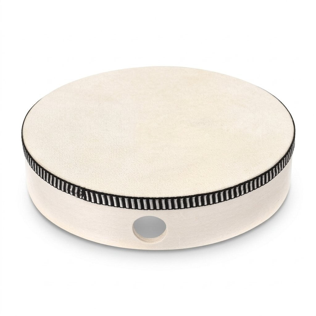Tambour d'enfant en bois à peau naturelle, 15 cm
