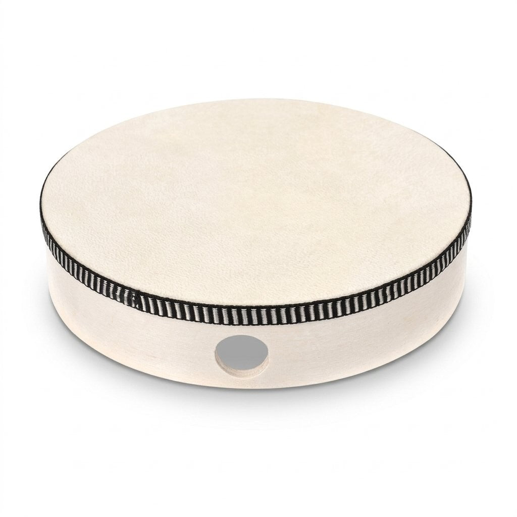 Tambour d'enfant en bois à peau naturelle, 20 cm