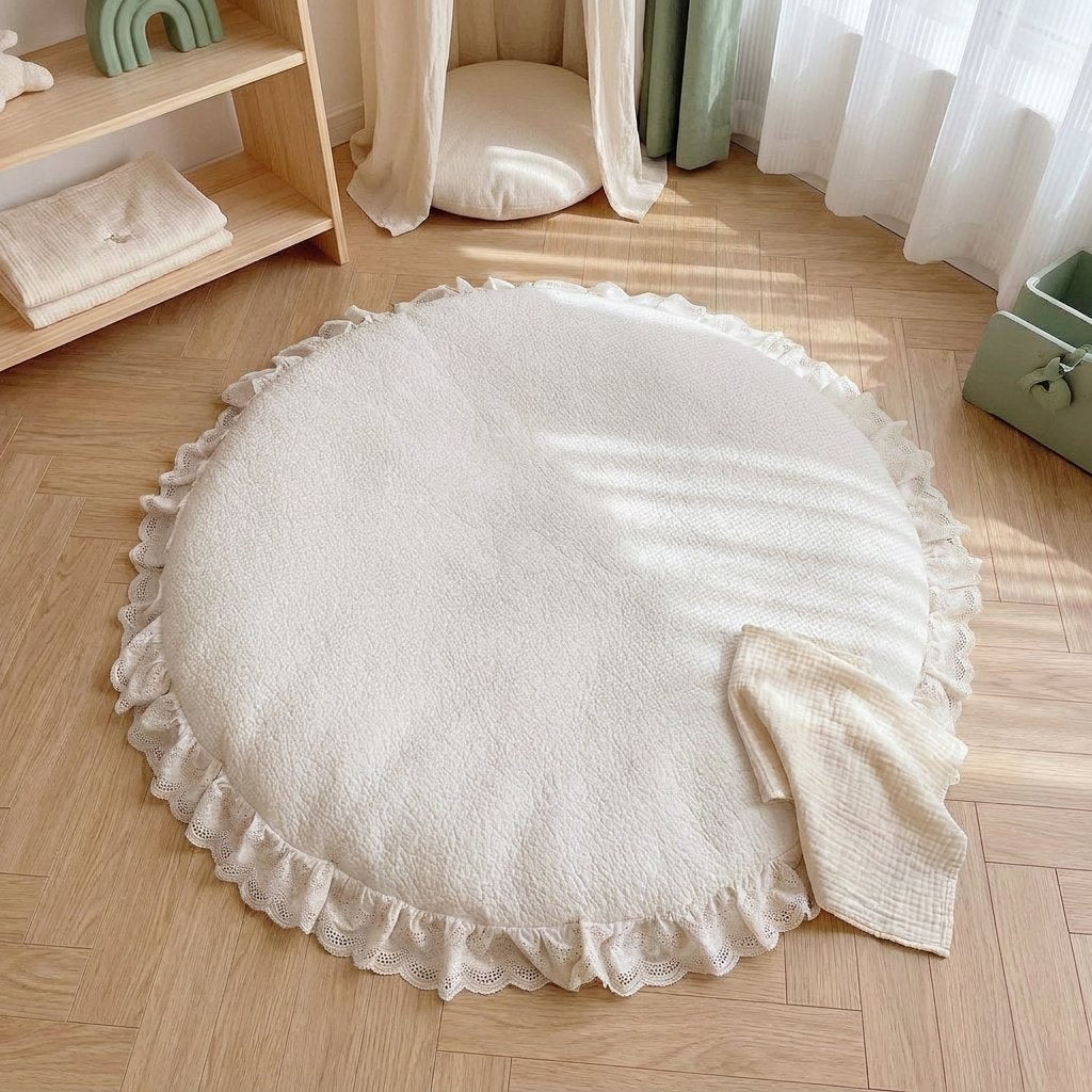 Tapis d'éveil rond vu du dessus