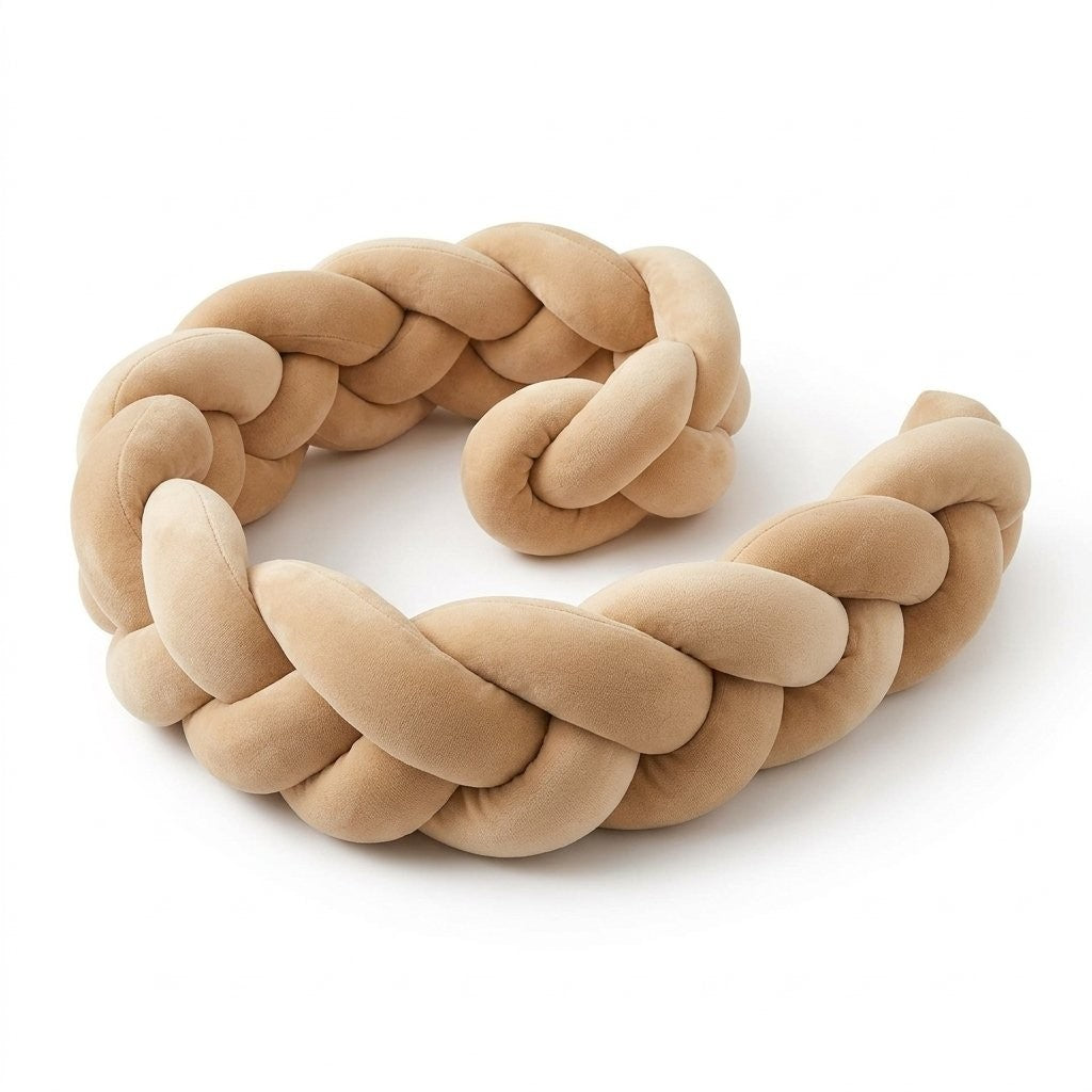 Tresse de lit 4 brins en velours sable