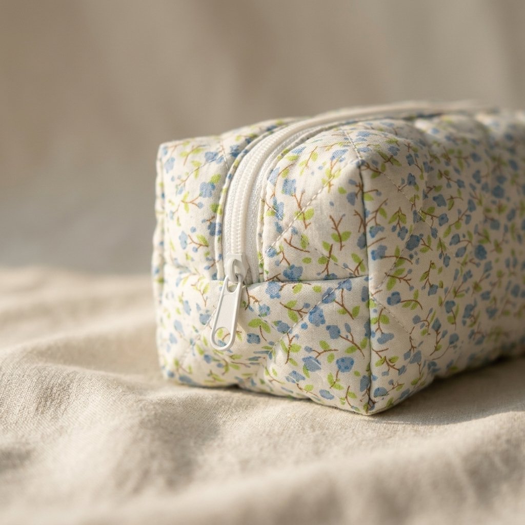 Matelassage et fermeture éclair de la trousse
