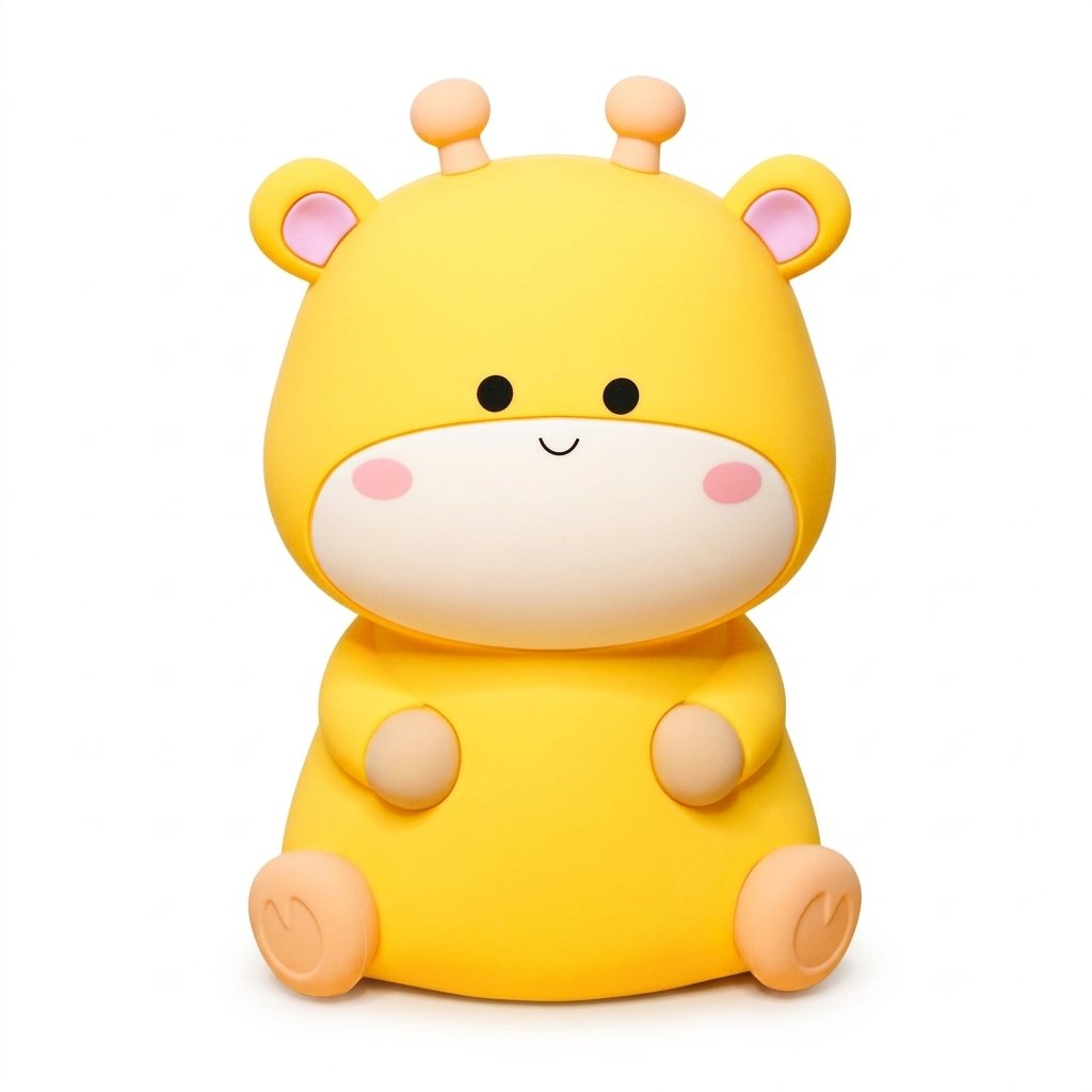 Veilleuse faon bébé jaune en silicone