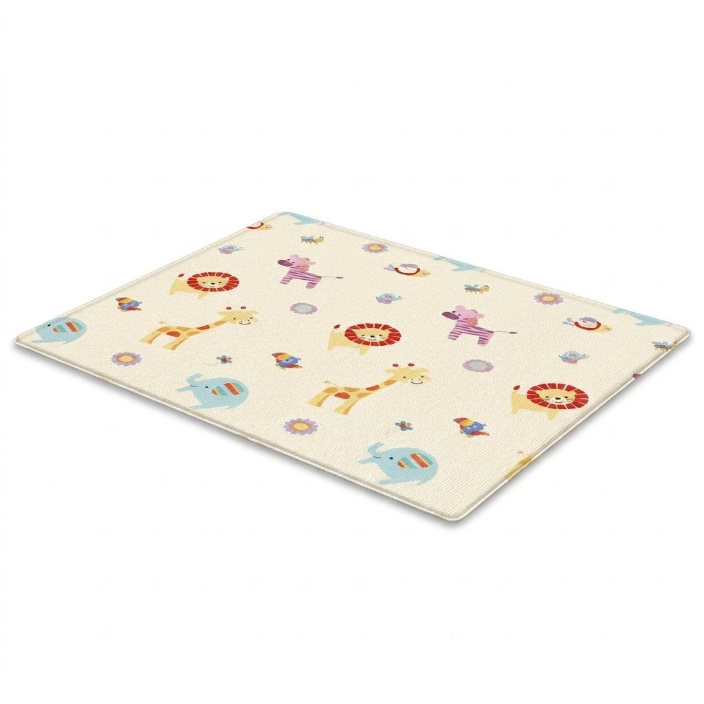 Face crème aux animaux du tapis pliant