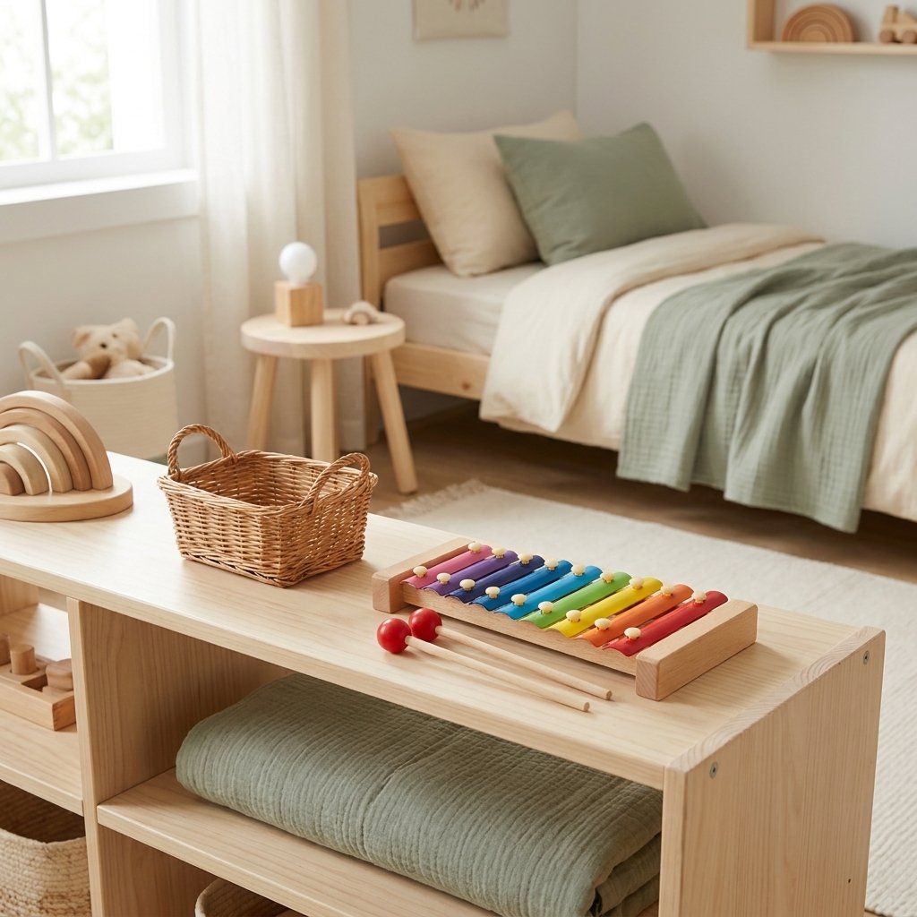 Xylophone sur une étagère basse Image